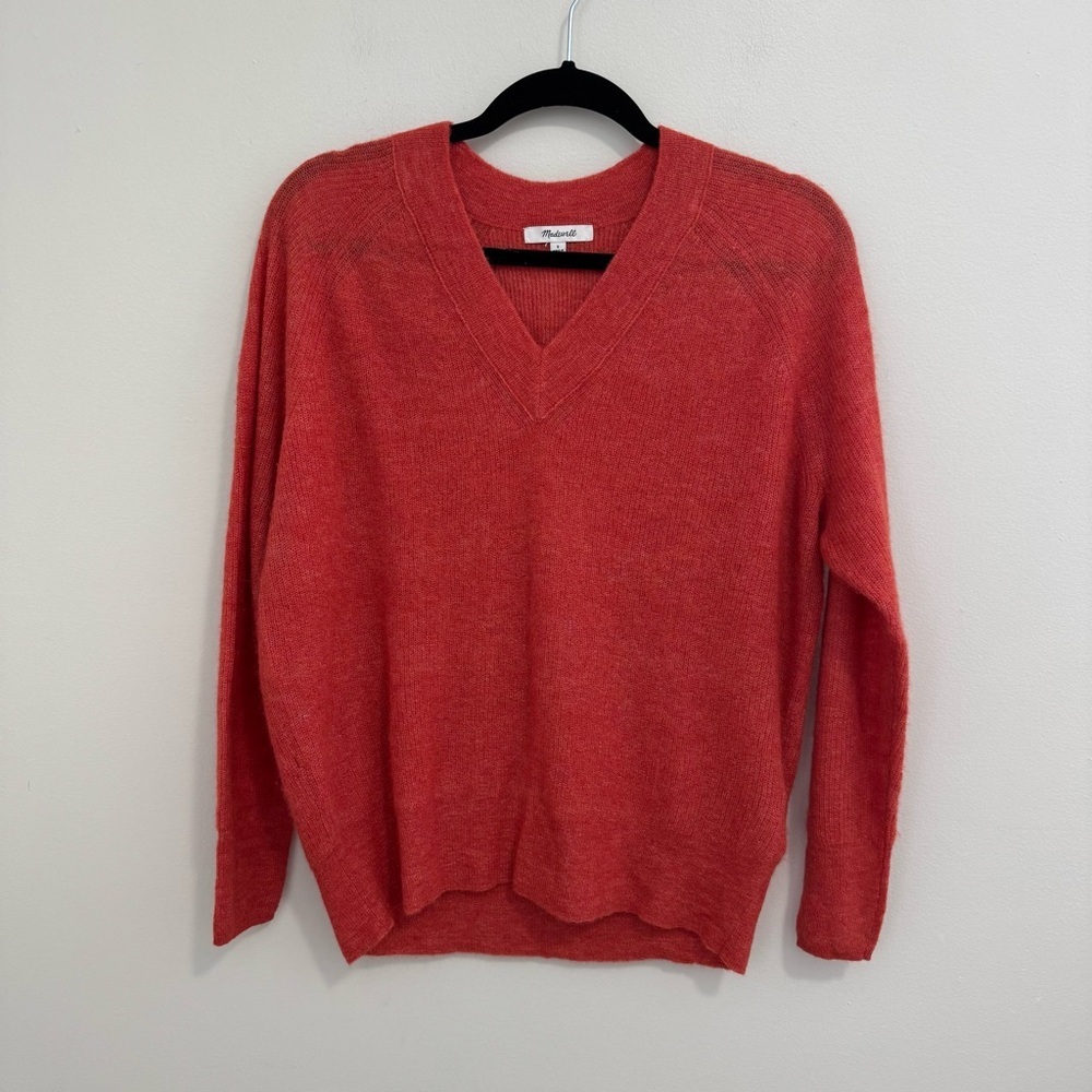 Madewell Orange Alpaca Blend Sweater